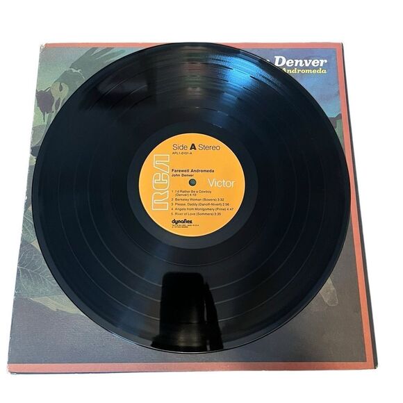 RARE JOHN DENVER - FAREWELL ANDROMEDA 1973 VINYL LP FOLK VINYL RECORD 12” - Picture 7 of 8